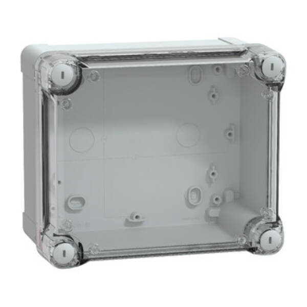 ABS box IP66 IK07 RAL7035 Int.H175W150D100 Ext.H193W164D105 Transp.cover H40 - Schneider Electric - NSYTBS191610HT
