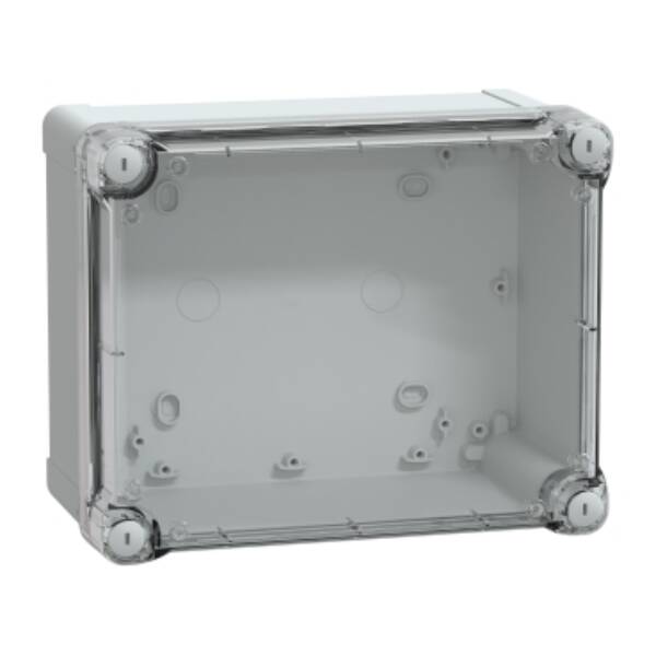 ABS box IP66 IK07 RAL7035 Int.H225W175D120 Ext.H241W194D127 Transp.cover H40 - Schneider Electric - NSYTBS241912HT