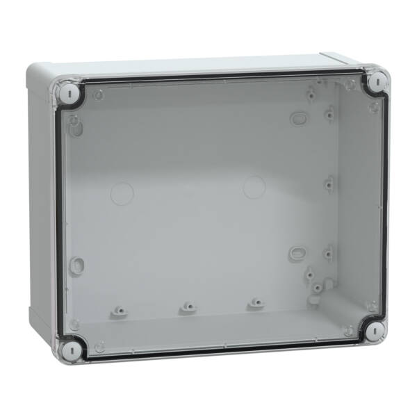 ABS box IP66 IK07 RAL7035 Int.H275W225D120 Ext.H291W241D128 Transp.cover H60 - Schneider Electric - NSYTBS292412HT