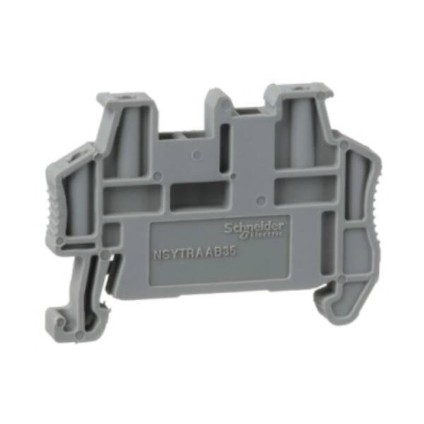 END BRACKET, SNAP-ON FOR 35MM DIN RAILS, 5,2MM WIDTH, MARKABLE - Schneider Electric - NSYTRAAB35