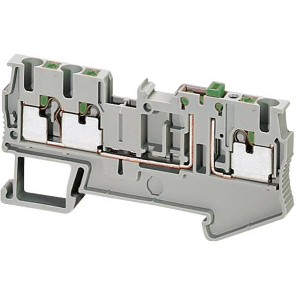PUSH-IN TERMINAL, KNIFE DISCONNECT, 3 POINTS, 2,5MM², GREY - Schneider Electric - NSYTRP23SC