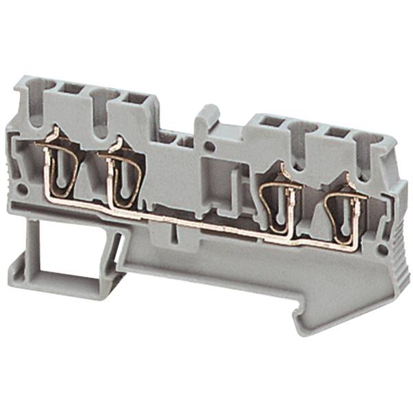SPRING TERMINAL, FEED THROUGH, 4 POINTS, 2,5MM², GREY - Schneider Electric - NSYTRR24