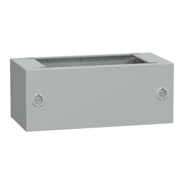 Polyester glassreinf. plinth for encl. PLA(T)53 front opening IP44-IK10 RAL7035 - Schneider Electric - NSYZA253G