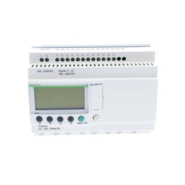 compact smart relay Zelio Logic - 20 I O - 100..240 V AC - clock - display - Schneider Electric - SR2B201FU