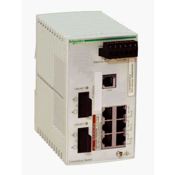Ethernet TCP/IP basic managed switch - ConneXium - 6TX/2FX - multimode - Schneider Electric - TCSESB083F2CU0
