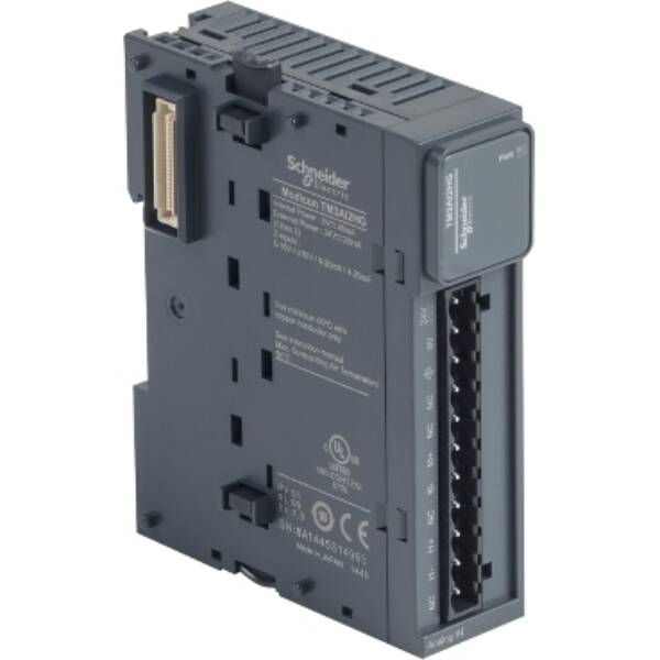 Modicon TM3 - 2 analog inputs high resolution (spring) 24Vdc - Schneider Electric - TM3AI2HG