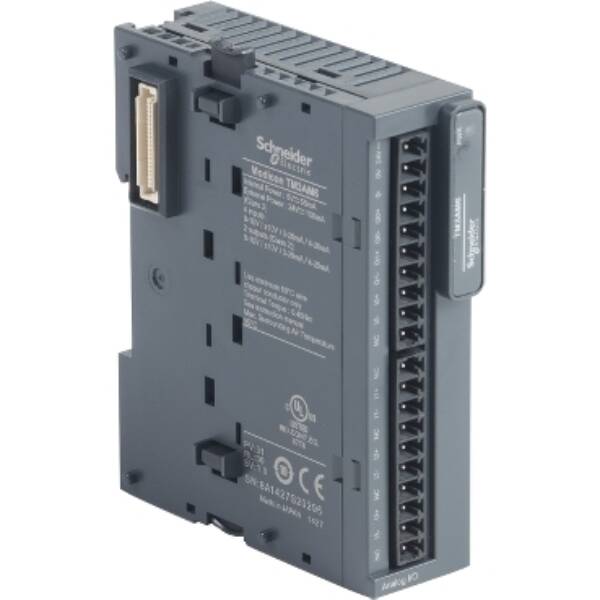 Modicon TM3 - 4 analog inputs, 2 analog output (screw) 24Vdc - Schneider Electric - TM3AM6