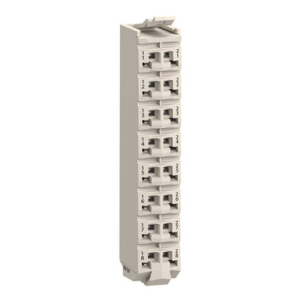 terminal block - 16 contacts - white - quantity 1 - Schneider Electric - TM5ACTB16