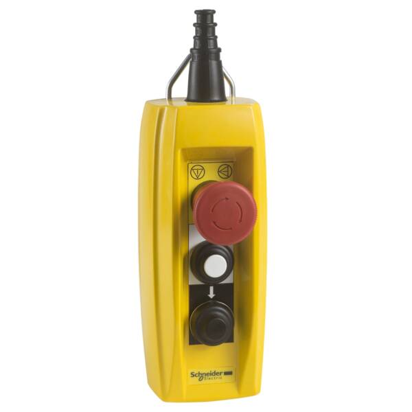 pendant control station XAC-B - 2 pushbuttons 1 Emergency stop - Schneider Electric - XACB3201