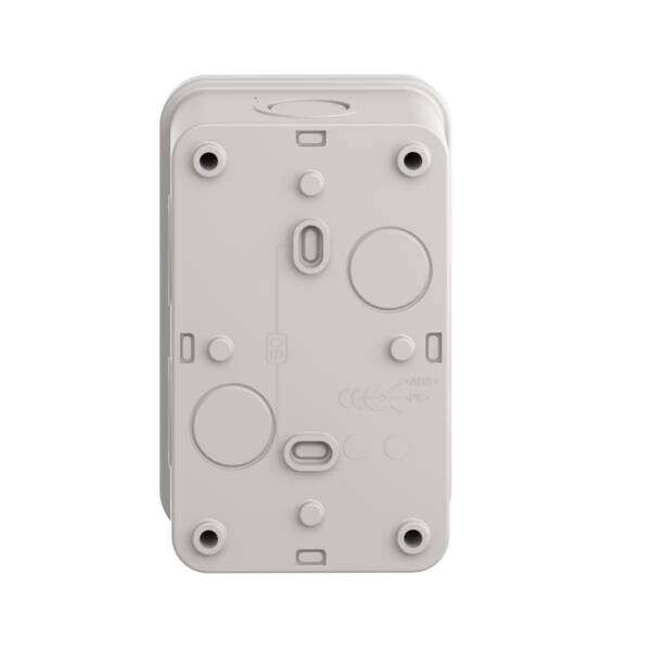 empty control station - light grey - 2 cut-outs - IP54 - for XB7 Ø 22 mm - Schneider Electric - XALE2