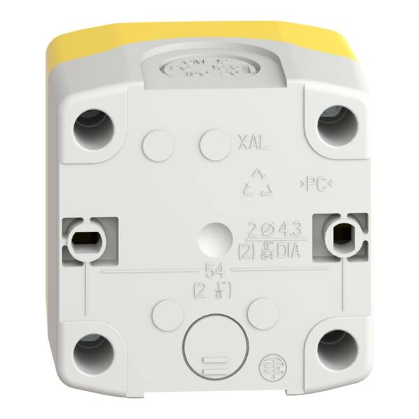 yellow station - 1 red mushroom head pushbutton Ø40 turn to release 1NO+1NC - Schneider Electric - XALK178E