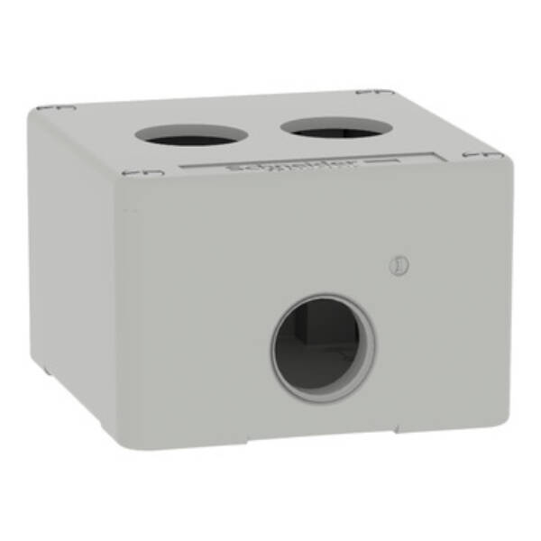 Harmony XAP, XB2 SL, Empty control station, zinc alloy, grey, M20, 2 cut-outs 22mm, 80 x 80 x 51,5, UL cULus - Schneider Electric - XAPD1202