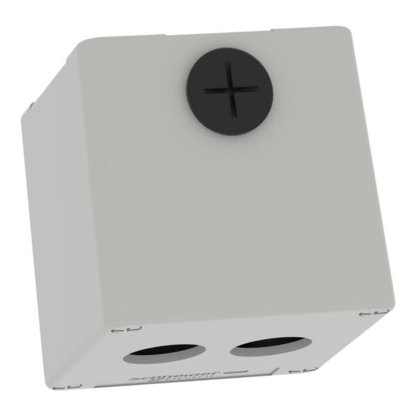 Harmony XAP, XB2 SL, Empty control station, zinc alloy, grey, M20, 2 cut-outs 22mm, 80 x 80 x 77, UL cULus - Schneider Electric - XAPD1502