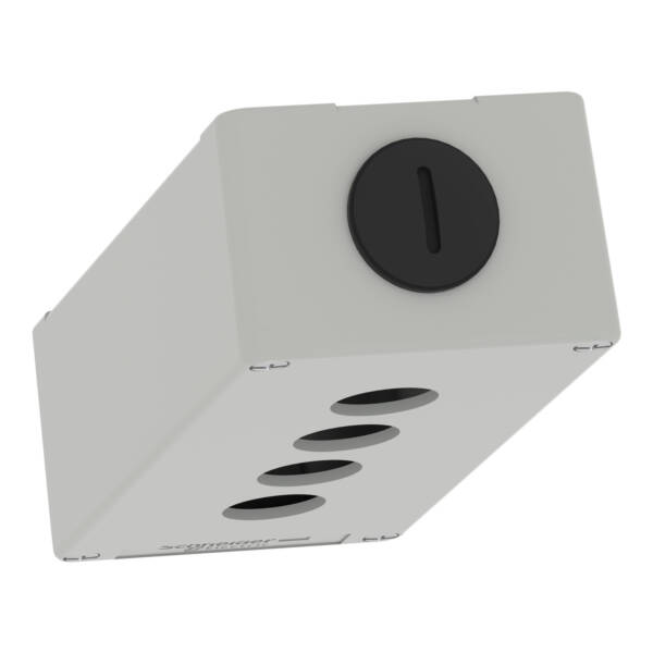 Harmony XAP, XB2 SL, Empty control station, zinc alloy, grey, M25, 4 cut-outs 22mm, 80 x 175 x 51,5 - Schneider Electric - XAPD3204