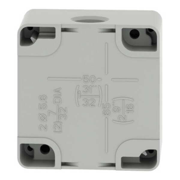 Empty enclosure, zinc alloy, grey RAL 7032, 1 cut-out, Ø22 mm, 80x80x51.5 mm - Schneider Electric - XAPG19201
