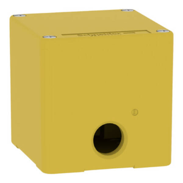 Harmony XAP, XB2 SL, Empty control station, zinc alloy, yellow, M20, undrilled, 80 x 80 x 77, UL cULus - Schneider Electric - XAPK14