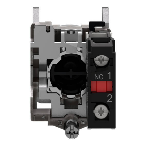 red flush complete pushbutton Ø22 spring return 1NC "O" - Schneider Electric - XB4BA4322