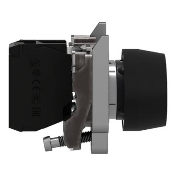 Complete push button, Harmony XB4, black pushbutton Ø22 mm, spring return, 1 NO, ATEX - Schneider Electric - XB4BPS21EX