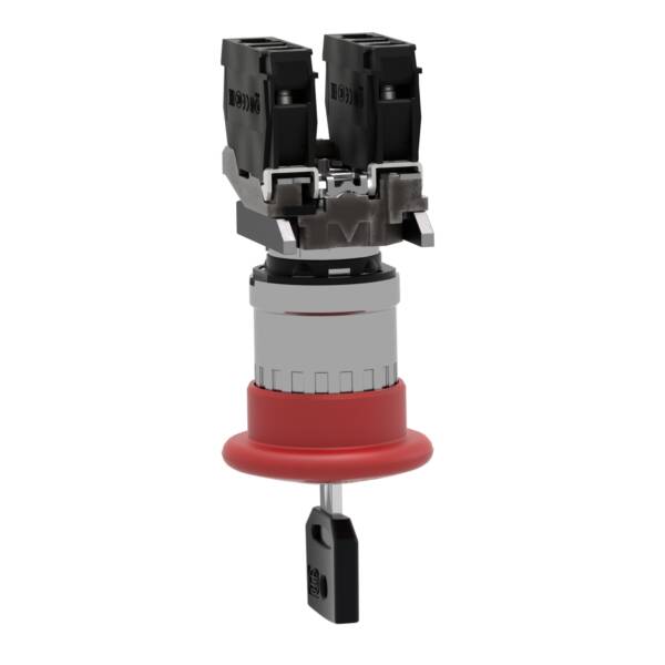 Complete emergency stop push button, Harmony XB4, red Ø22 mm, mushroom head Ø 40, key release, ATEX - Schneider Electric - XB4BS9445EX