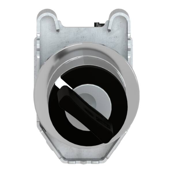 Harmony XB4, Key switch selector flush mounted, metal, black, Ø30, key n°455, 2 positions, stay put, 1 NO - Schneider Electric - XB4FG21