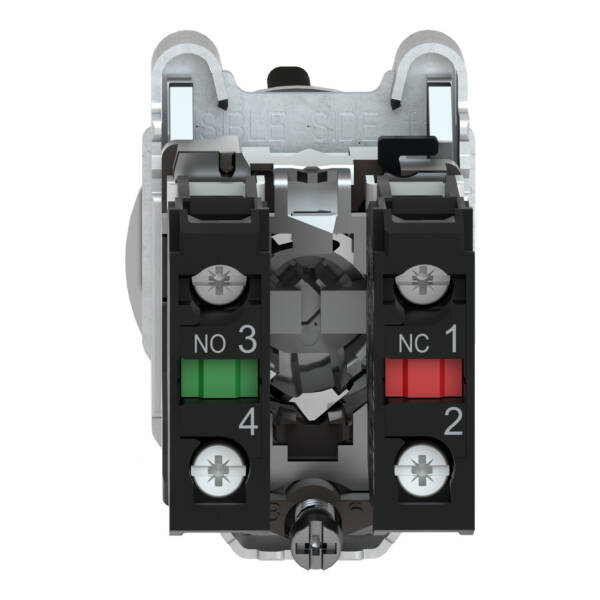Harmony XB4, Key switch selector flush mounted, metal, black, Ø30, key n°455, 3 positions, stay put, 2 NO - Schneider Electric - XB4FG33