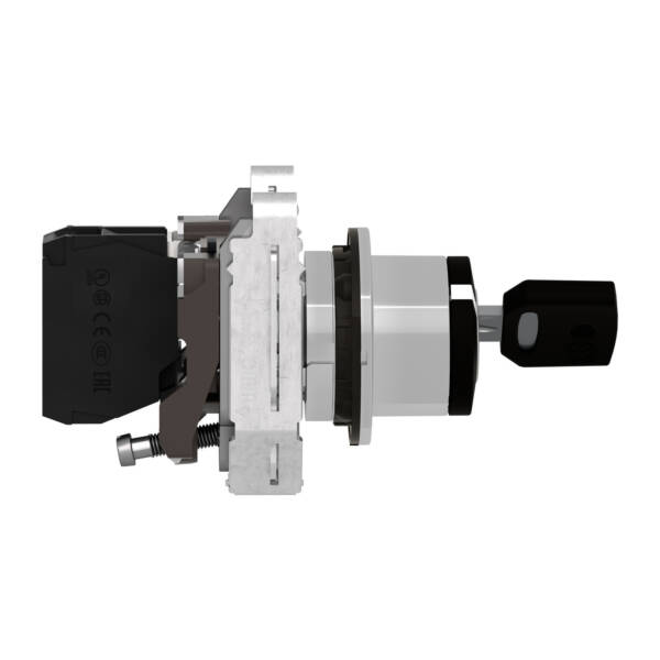 Selector switch, Harmony XB4, flush mount sw Ø 30.5 key 455 2pos stay put key release left right 1 NO - Schneider Electric - XB4FG41