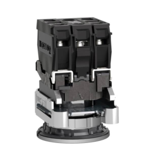 Illuminated push button, Harmony XB4, metal, orange flush mounted, 30mm, universal LED, plain lens, 1NO + 1NC, 120V AC - Schneider Electric - XB4FW35G5