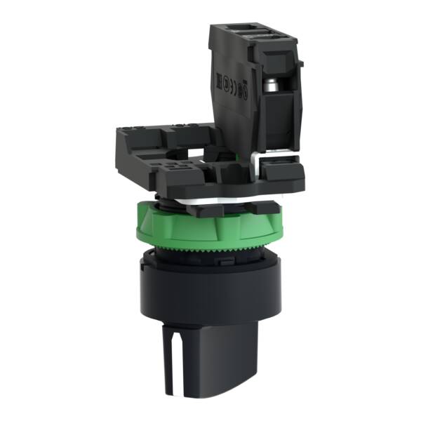 Selector switch, plastic black, Ø22, 2 positions, stay put, 1 NO - Schneider Electric - XB5AD21
