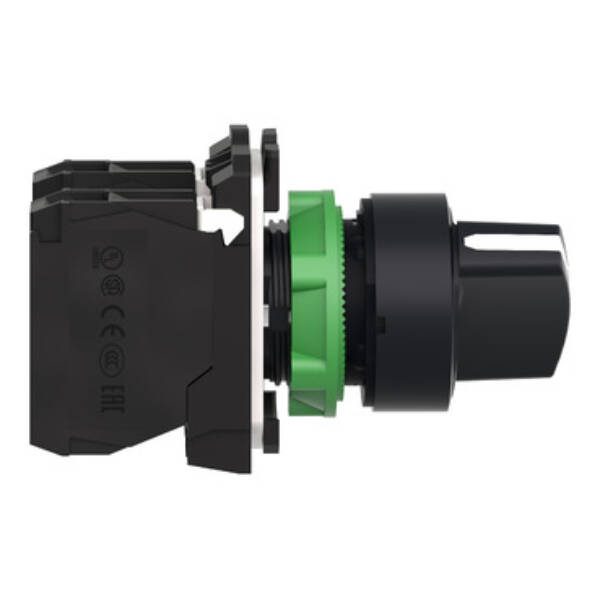 Harmony XB5, Selector switch, plastic, black, Ø22, 2 positions, stay put, 2 NO - Schneider Electric - XB5AD23