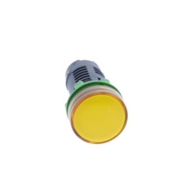 Monolithic pilot light, Harmony XB5, grey plastic, orange, 22mm, universal LED, plain lens, 110…120V AC - Schneider Electric - XB5EVG5