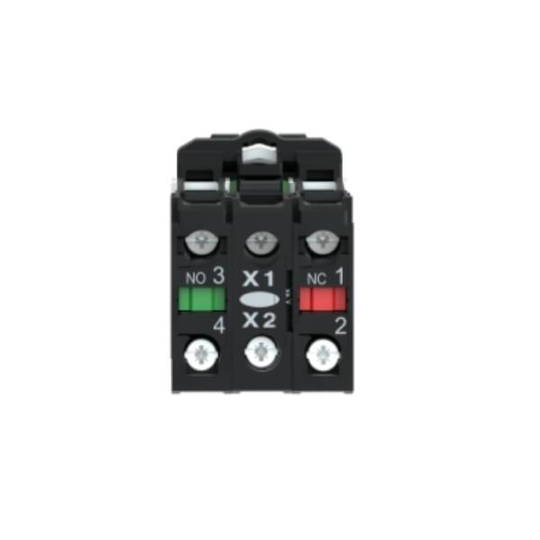 Illuminated selector switch, Harmony XB5, grey bezel, green handle, universal LED, 3 positions, 1NO + 1NC, 230V AC - Schneider Electric - XB5FK133M5C0