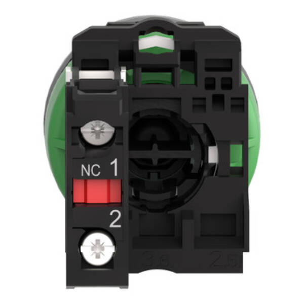 flush mounted red projecting pushbutton 1NC screw clamp cp grey - Schneider Electric - XB5FL42C0