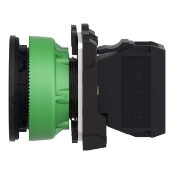 Pilot light, Harmony XB5,  grey plastic, red flush mounted, 30mm, universal LED, plain lens, 230...240V AC - Schneider Electric - XB5FVM4