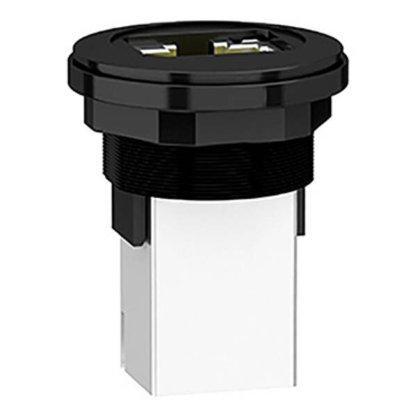 Panel mounted RJ45 port, plastic, Ø22, for ethernet interface, RJ45 jack - Schneider Electric - XB5PRJ45