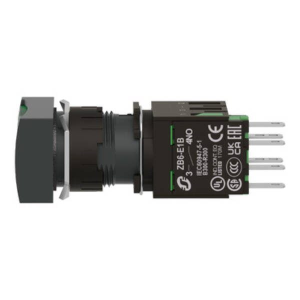 green rectang flush complete illum pushbutton Ø16 spring return 1NO 12...24V - Schneider Electric - XB6DW3B1B