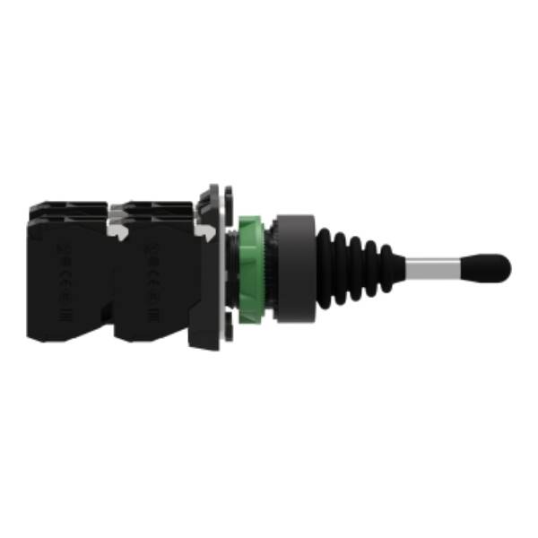 Harmony XB5, Joystick controller, Ø22, 4-direction, stay put, 1 NO per direction - Schneider Electric - XD5PA14