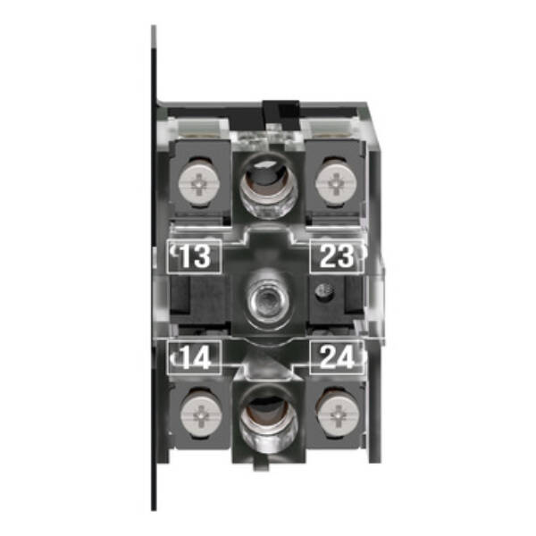 Harmony XAC, Single contact block, spring return, 2-speed, spring return, front mounting, 2 NO - Schneider Electric - XENB1181