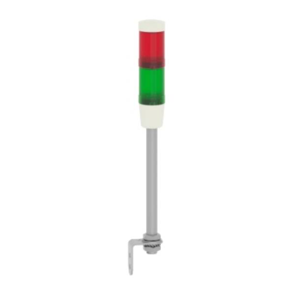 Harmony XVM, Modular tower lights, aluminium, red/green, Ø45, steady, super bright LED, 24 V AC/DC - Schneider Electric - XVMB2RGSB