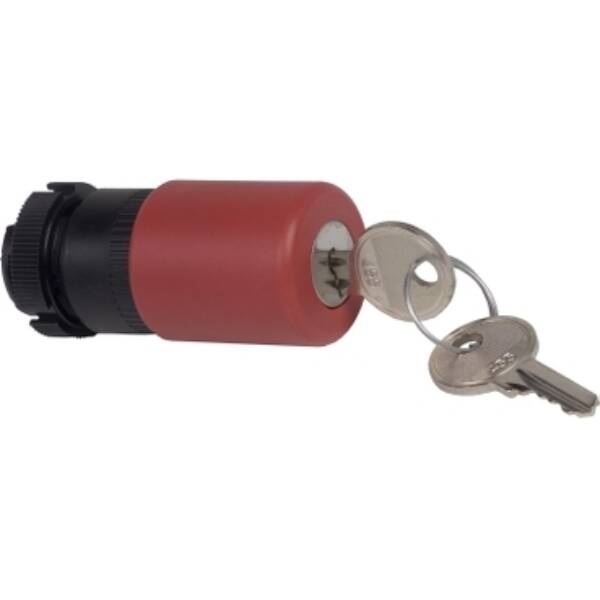 red Ø30 Emergency stop, switching off head trigger and latching key release - Schneider Electric - ZA2BS934