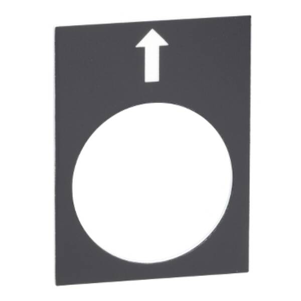 legend - 30 x 40 mm - black - left, slow - Schneider Electric - ZB2BY2910