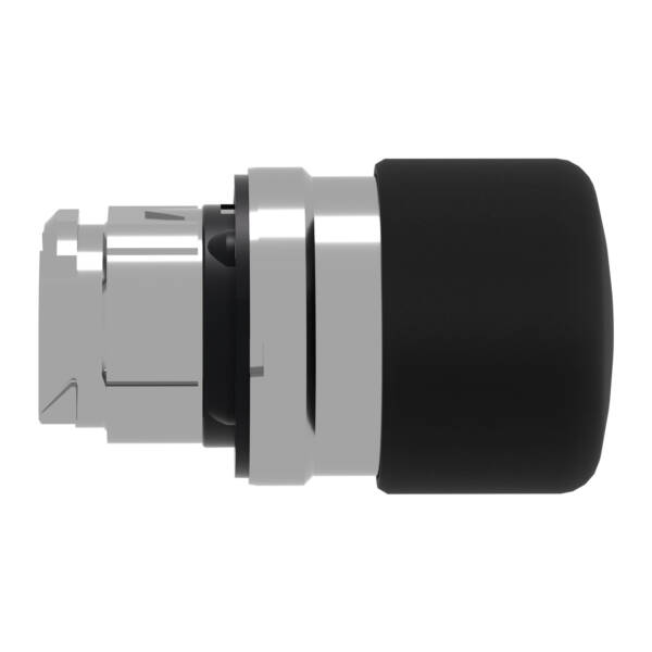 black Ø30 mushroom pushbutton head Ø22 spring return - Schneider Electric - ZB4BC24