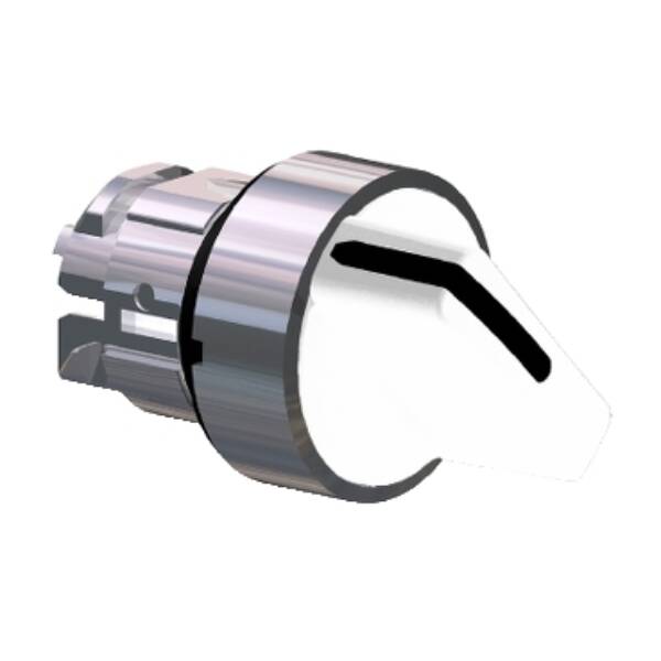 Head for selector switch, Harmony XB4, XB5, white Ø22 mm 2 position stay put - Schneider Electric - ZB4BD201
