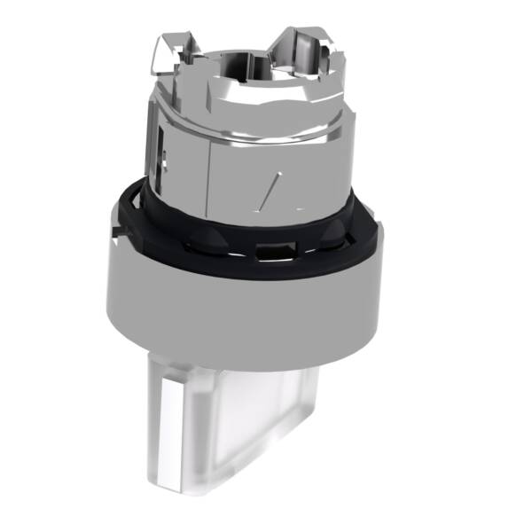 Head for illuminated selector switch, Harmony XB4, metal, white handle, 22mm, universal LED, 2 positions, stay put - Schneider Electric - ZB4BK1213