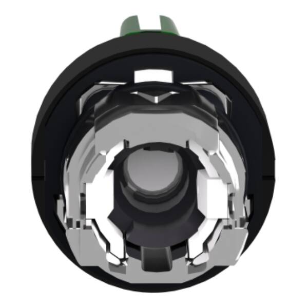 Head for illuminated selector switch, Harmony XB4, universal LED,  black metal, green handle, 22mm, 3 positions, stay put - Schneider Electric - ZB4BK13337