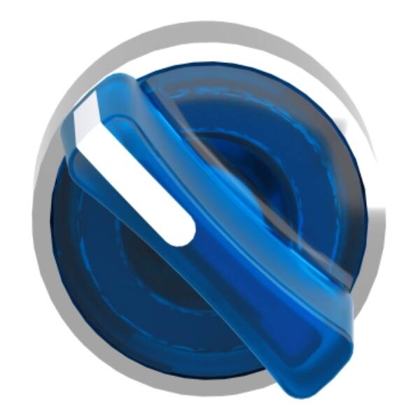 Head for illuminated selector switch, Harmony XB4, chromium metal, blue handle, 22mm, universal LED, 2 positions, - Schneider Electric - ZB4BK1463