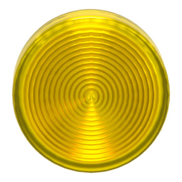 Head for pilot light, Harmony XB4, metal, yellow, 22mm, universal LED, grooved lens - Schneider Electric - ZB4BV083S
