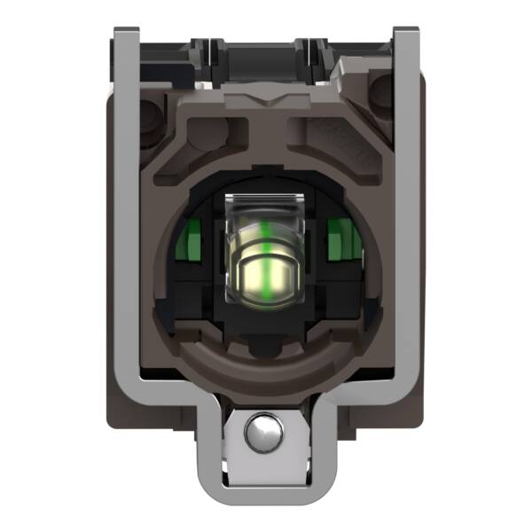 Complete body/contact assembly and light block, Harmony XB4, metal, universal LED, body/fixing collar, 2NO, 24V AC DC - Schneider Electric - ZB4BW0B13
