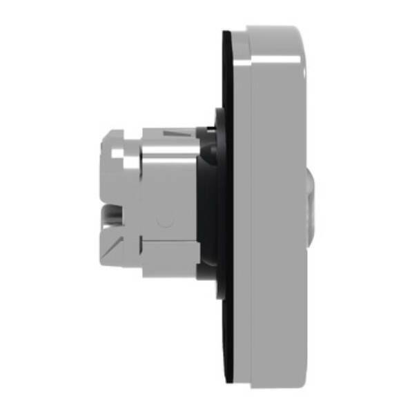 white flush/black flush illuminated double-headed pushbutton Ø22 with marking - Schneider Electric - ZB4BW7A1724