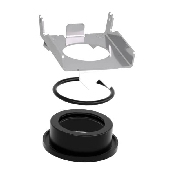 Harmony XB4, Flush mounting kit, metal,black, for selector switch and illuminated push button Ø22 - Schneider Electric - ZB4BZ022