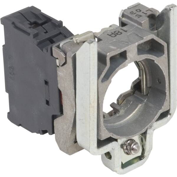 Complete body/contact assembly, Harmony XB4, single contact block with body/fixing collar 1NC spring clamp terminal - Schneider Electric - ZB4BZ1026P